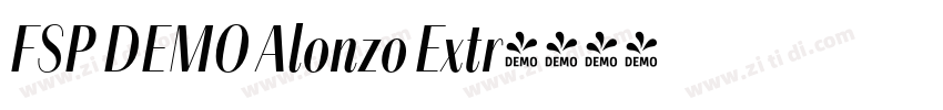 FSP DEMO Alonzo Extr字体转换